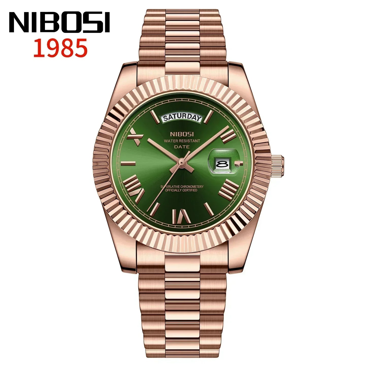 NIBOSI - Luxury Men's Waterproof Quartz Watch Made of Stainless Steel