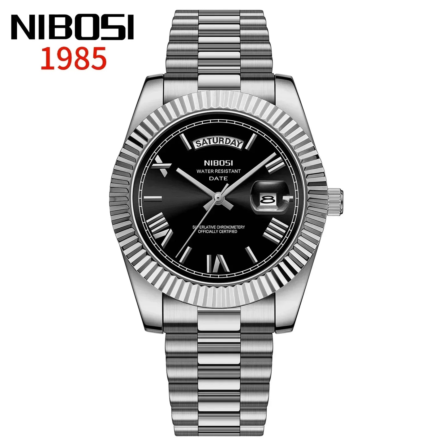 NIBOSI - Luxury Men's Waterproof Quartz Watch Made of Stainless Steel