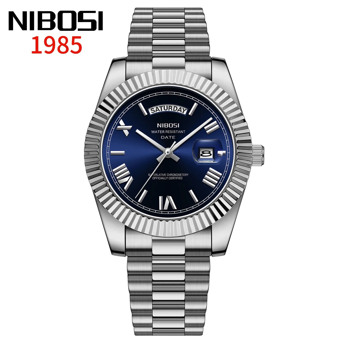 NIBOSI - Luxury Men's Waterproof Quartz Watch Made of Stainless Steel