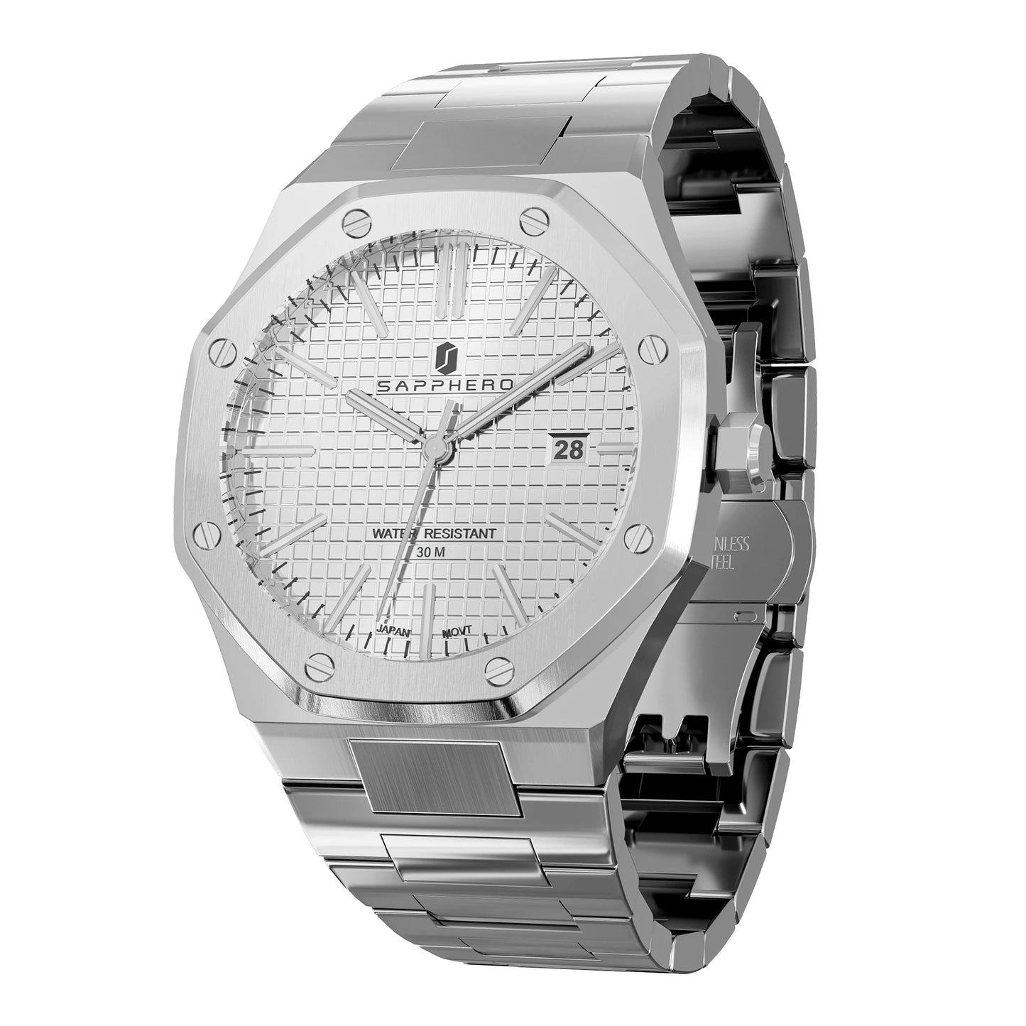 SAPPHERO - Luxury Men's Waterproof Quartz Watch Made of Stainless Steel