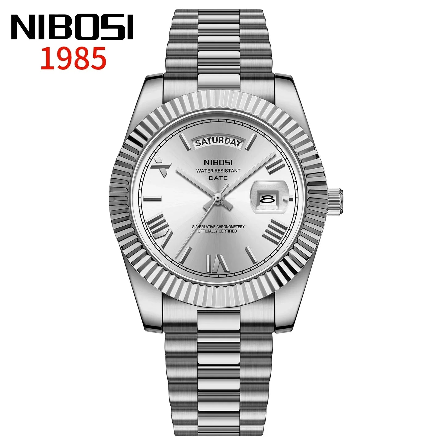 NIBOSI - Luxury Men's Waterproof Quartz Watch Made of Stainless Steel