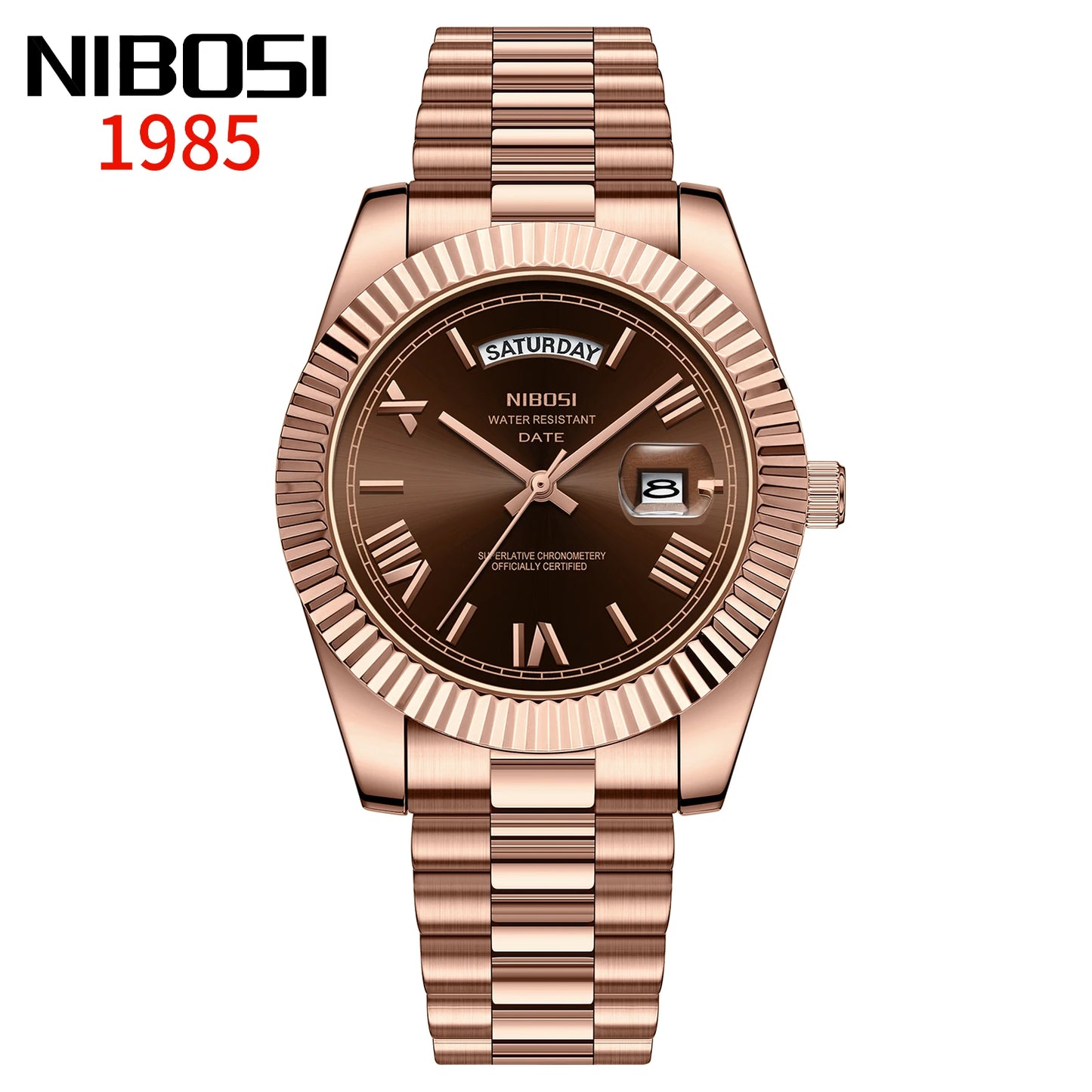 NIBOSI - Luxury Men's Waterproof Quartz Watch Made of Stainless Steel