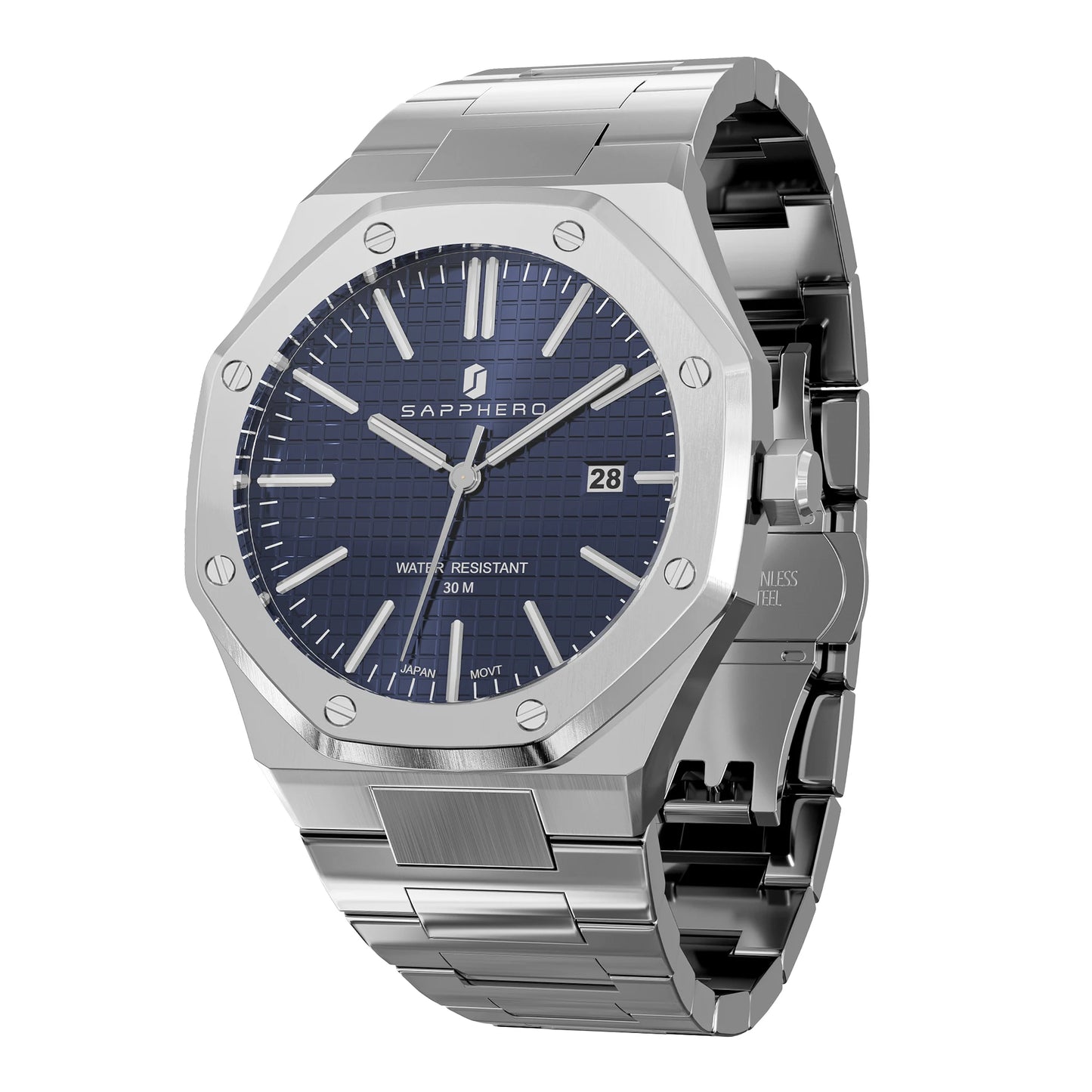 SAPPHERO - Luxury Men's Waterproof Quartz Watch Made of Stainless Steel