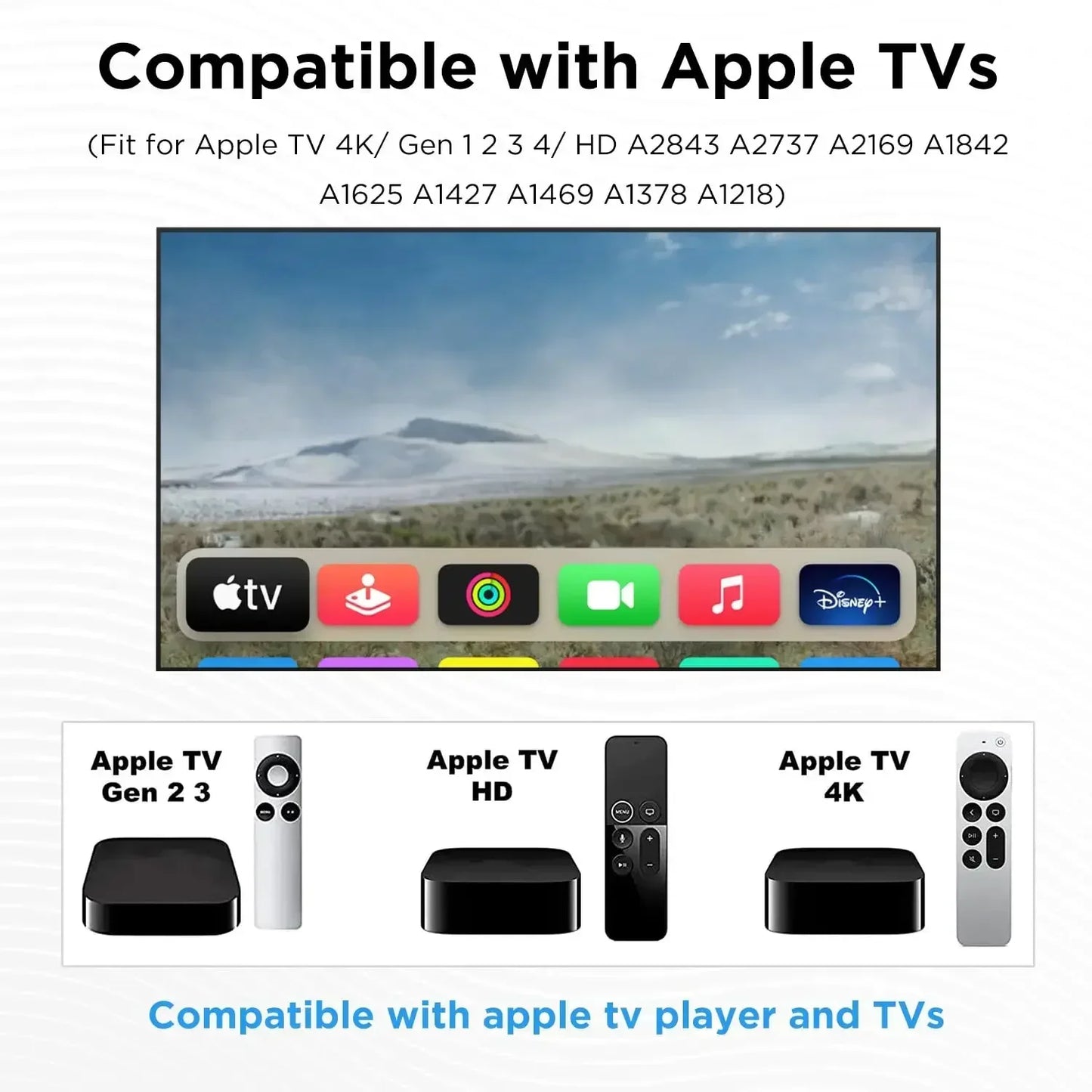 Replacement Remote Control for Apple TV 4K/Gen 1/2/3/4/ and HD Series