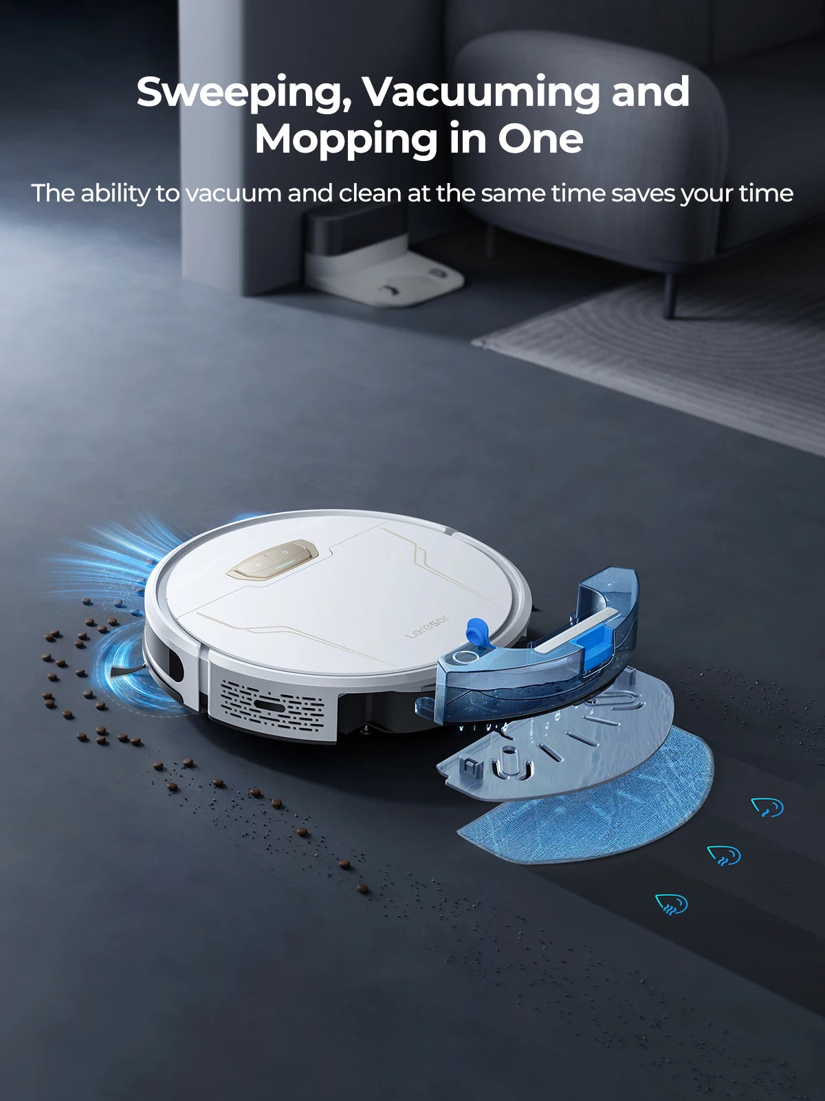 Evol 3S  - Robot Vacuum Cleaner Mop with Navigation 5000Pa Smart Mapping