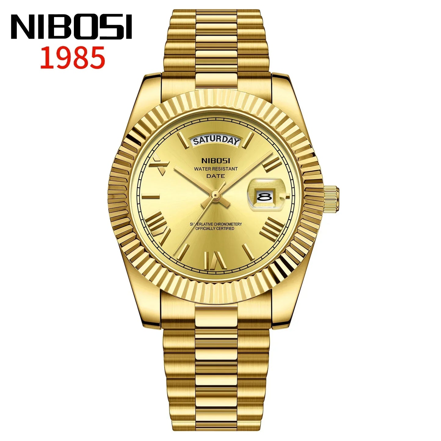 NIBOSI - Luxury Men's Waterproof Quartz Watch Made of Stainless Steel