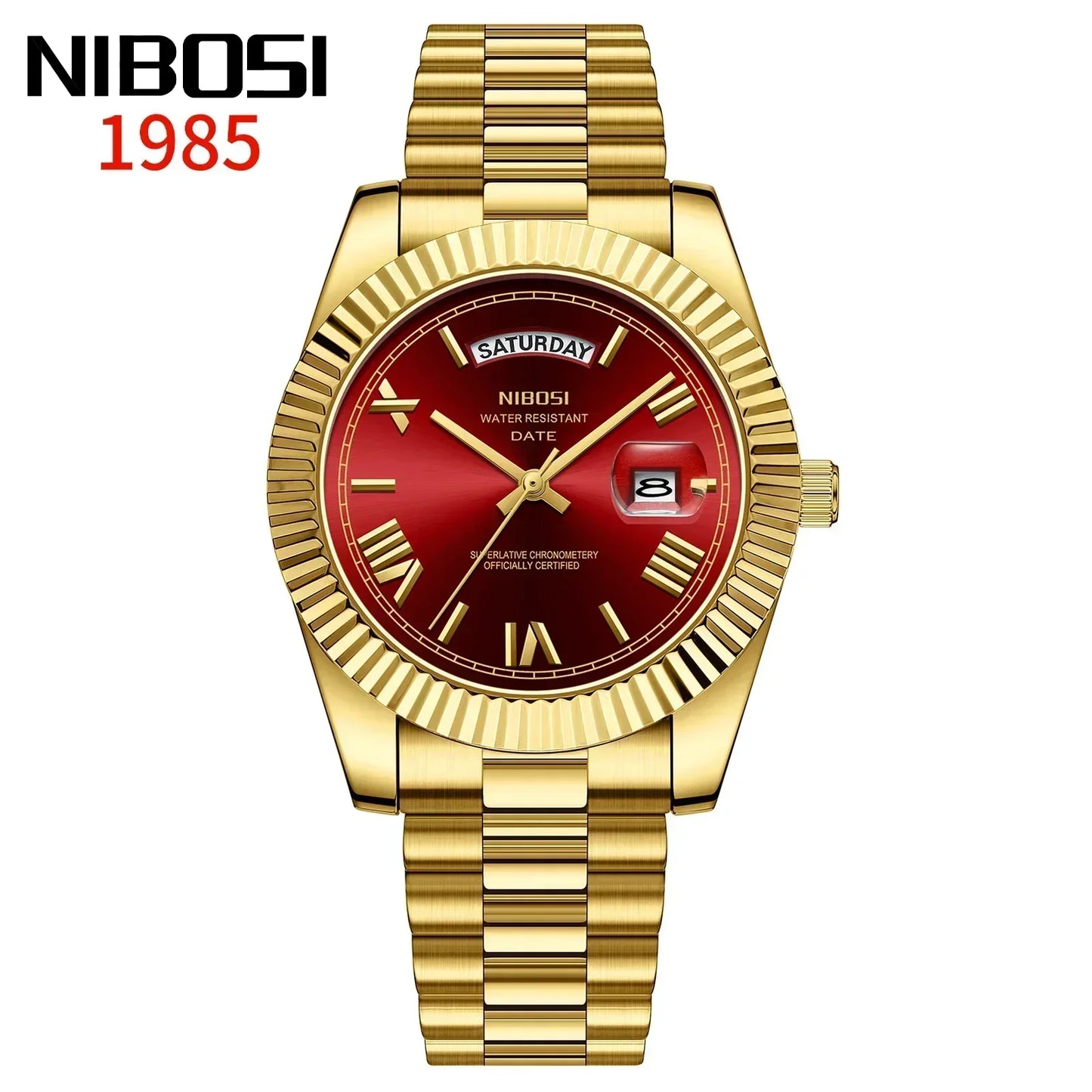 NIBOSI - Luxury Men's Waterproof Quartz Watch Made of Stainless Steel