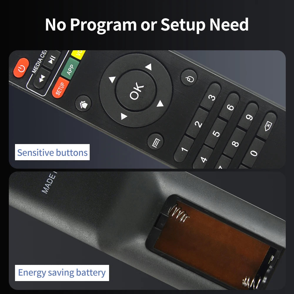 Replacement Remote Control for MXQ Android and KODI TV Boxes