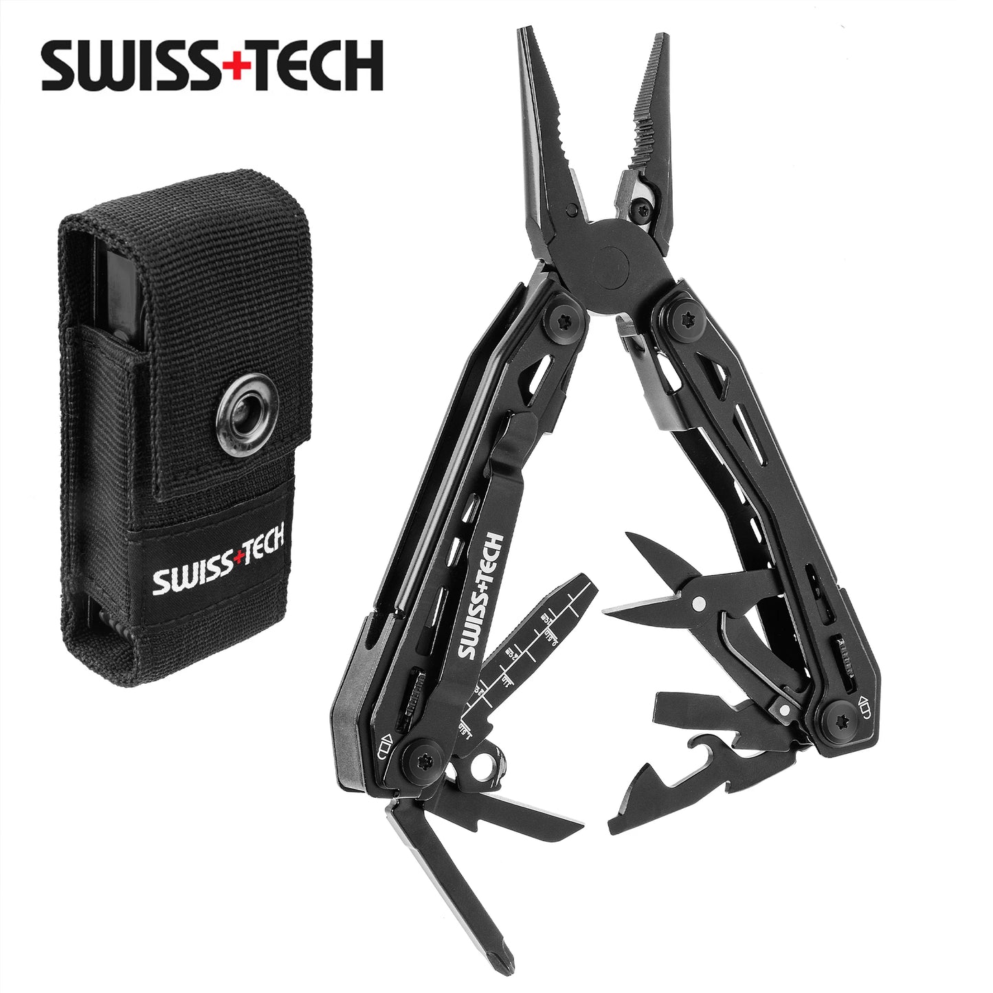 Swiss Tech - 16 in 1 Multitool for Men Survival / Camping / Outdoor Tool