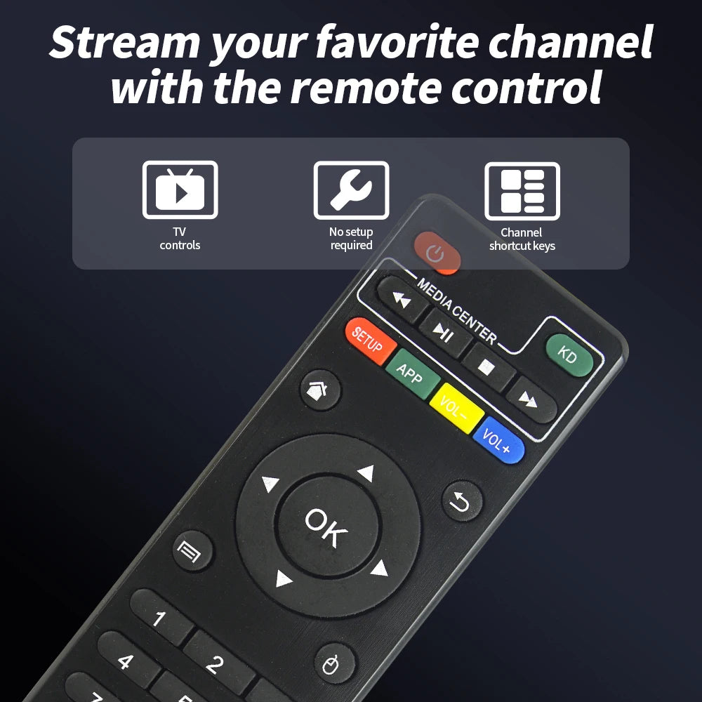 Replacement Remote Control for MXQ Android and KODI TV Boxes